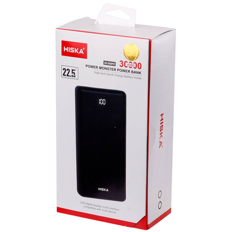 پاوربانک HISKA QI309 PD 30000MAH