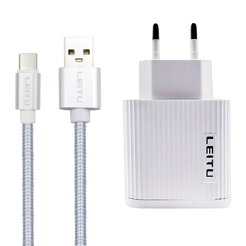 شارژر دیواری LEITU LH6 + کابل تایپ سی