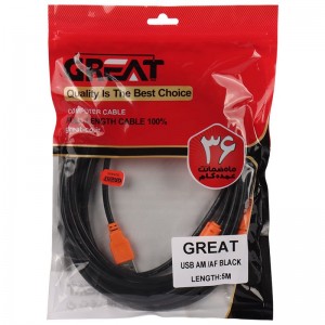 کابل افزایش GREAT 5M USB
