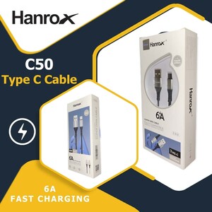 کابل شارژر تایپ سی HANROX C50 6A