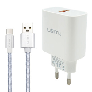 شارژر دیواری LEITU LH16 + کابل میکرو