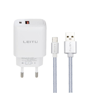 شارژر دیواری LEITU LH13 + کابل میکرو