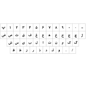 برچسب کیبورد سفید