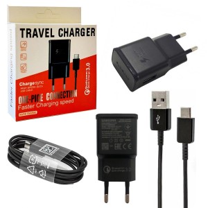 شارژر دیواری SAMSUNG FAST QC3 + کابل تایپ سی