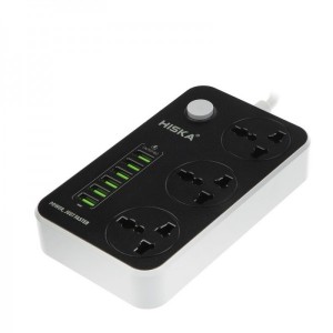 رابط برق 3 خانه به همراه پورت HISKA 5510 USB