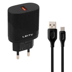 شارژر دیواری LEITU LH24 + کابل تایپ سی