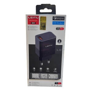 شارژر دیواری LEITU LH12 + کابل تایپ سی