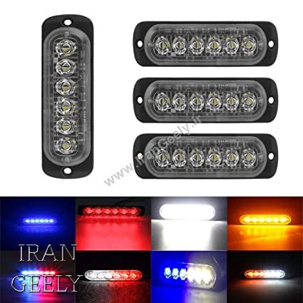 یک عدد چراغ لنزی ۶ LED در ۴ رنگ ( قیمت حراجی )