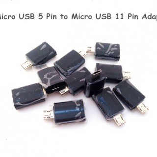 1pices black Micro USB 5 Pin to 11 Pin Adapter