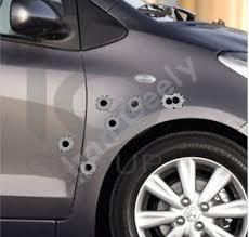 3D Simulated Bullet Holes Car Sticker