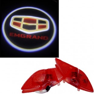 یک جفت چراغ درب فابریک خودرو جیلی با لوگو Geely Emgrand EC7/7