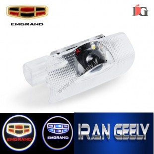 یک جفت چراغ درب فابریک خودرو جیلی با لوگو Geely Emgrand EC87