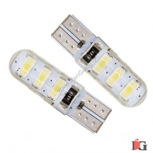 دو عدد لامپ جدید T10-6SMD-5630-silicone