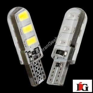 دو عدد لامپ جدید T10-6SMD-5630-silicone