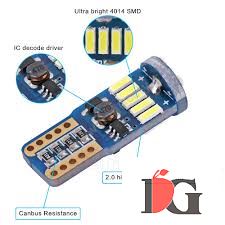 دو عدد لامپ 15 اس ام دی T10-15SMD-4014-CANBUS جدید 2021