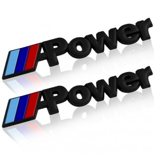 BLACK MPower Metal Badges