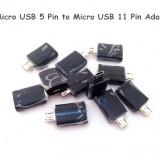 1pices black Micro USB 5 Pin to 11 Pin Adapter