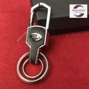 لاکچری چرم و استیل + ۲ حلقه و آویز کیا