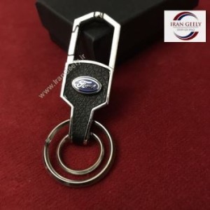 لاکچری چرم و استیل + ۲ حلقه و آویز