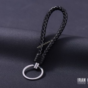 جا کلیدی چرم بافته با لوگو