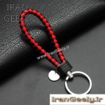 جا کلیدی چرم بافته - تک رنگ