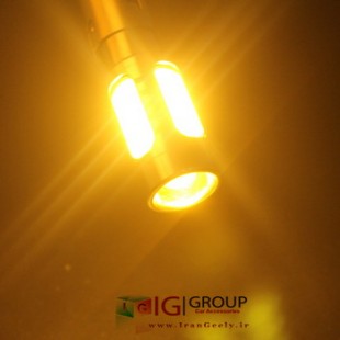 یک جفت لامپ کریستالی زرد 9 SMD