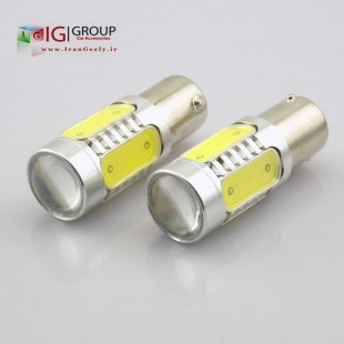 یک جفت لامپ دو کنتاکت سفید COB 1157