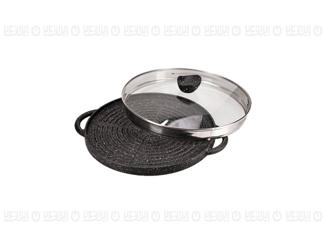 تابه گریل چدن دو طرفه نالینو مدل Danieli 34 (با درب شیشه)