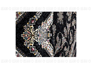 فرش پاتریس طرح پیچک رنگ سرمه ای 1200 شانه