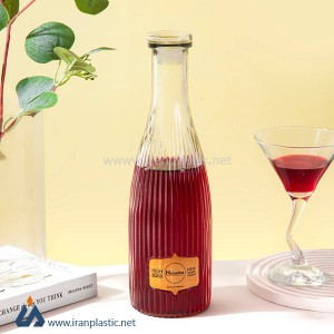 بطری شیشه ای یک لیتری هوم کت پلاستیک 3965