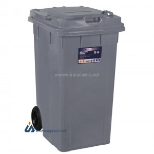 سطل زباله 240 لیتری چرخ دار ماهینی پلاستیک