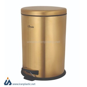 سطل زباله پدال دار استیل 20 لیتری طلایی سرکوله
