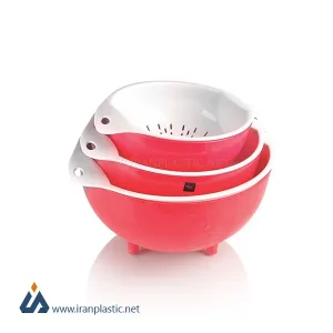 ست کاسه و آبکش دینا سه عددی زیباسازان کد 32182