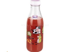 بطری گرد گلدار نیلوفر