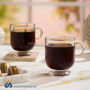 فنجان شیشه‌ای پایه‌دار 220 سی‌سی لیمون 2484