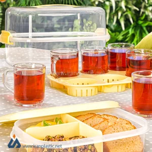ست چای خوری 6 نفره مسافرتی لیمون پلاستیک 2440