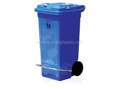 سطل  زباله 120 لیتری چرخ دار و پدال دار ماهینی