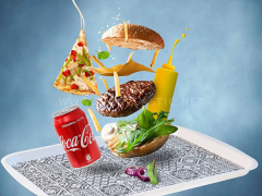 سینی فست فود پلاستیکی رزگلد آذرساتراپ