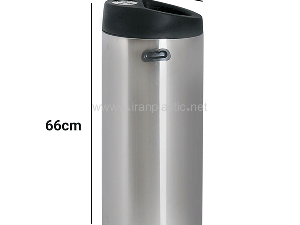 سطل زباله استیل زیر سیگاری دار 30 لیتری سرکوله