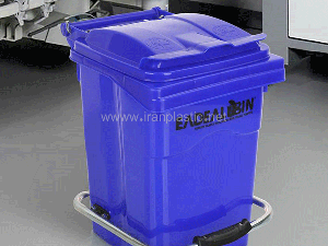 سطل زباله 12 لیتری پدال فلزی ایده آل پلاستیک