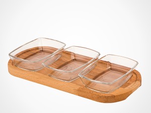 اردور خوری چهارگوش سه خانه کف چوبی لیمون پلاستیک 2162