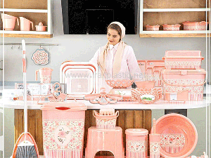 سرویس جهیزیه عروس 58 پارچه رزگلد پلاست 8050