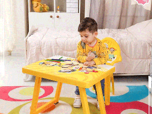 میز کودک تاشو طرح دار رزگلد پلاستیک 900