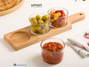 اردورخوری پایه چوبی 190 میلی لیتر 3 عددی 2118