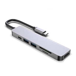 هاب 6 پورت Type-C  Multi-Function 6 in 1
