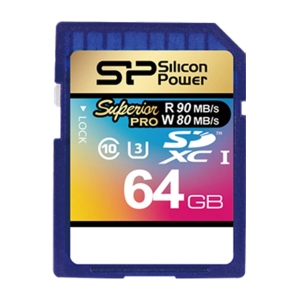 کارت حافظه‌ SDXC Superior Pro U3 سیلیکون پاور 64GB