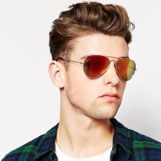 خرید عینک آفتابی  آینه ای آتشی River Island Mirrored Aviator