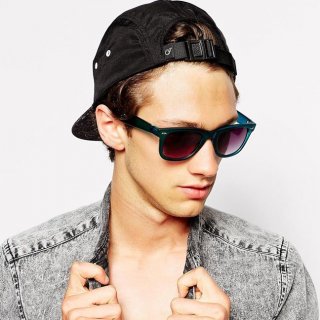 فروش عینک آفتابی ویفری فریم آبی ASOS Wayfarer with Contrast Arms