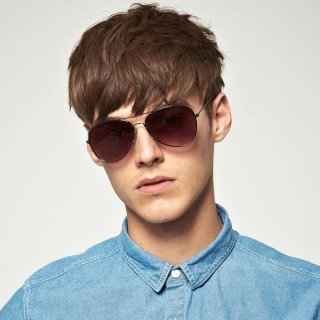 فروش عینک آفتابیASOS Gunmetal Aviator