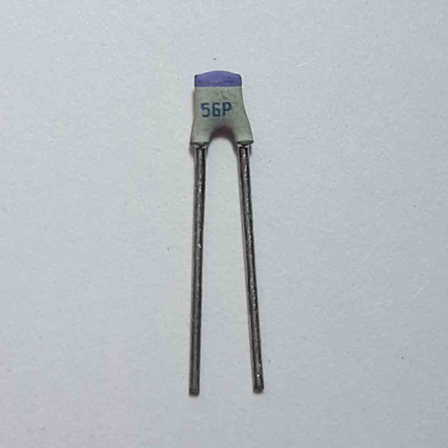 خازن سرامیکی 56pF 50V NPO ±5%  (بسته 10 عددی)